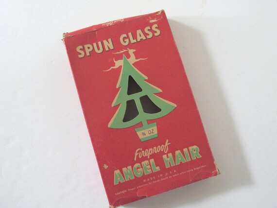 Empty Vintage Spun Glass Angel Hair Box National Tinsel Mfg Etsy