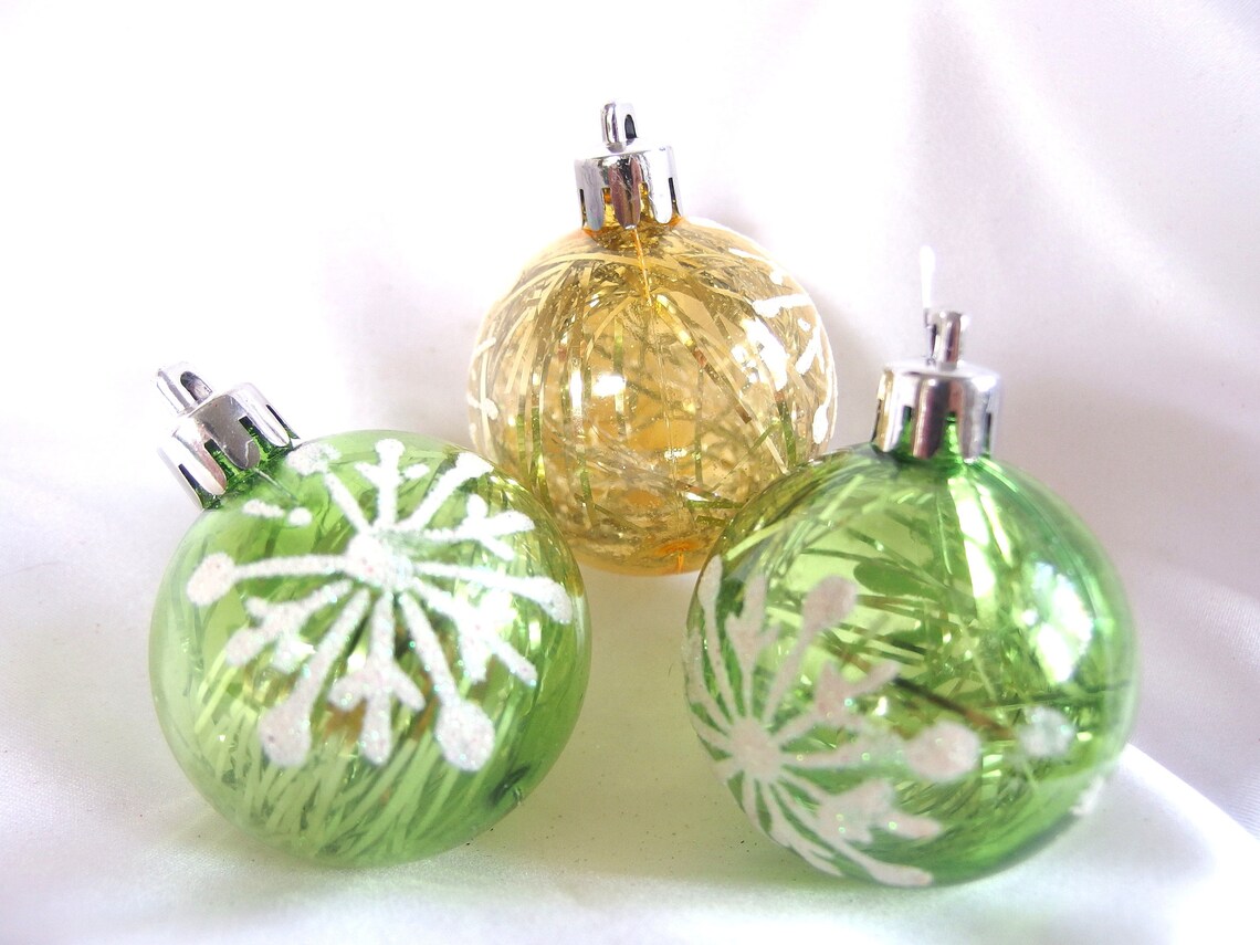Vintage Plastic Christmas Ornaments 