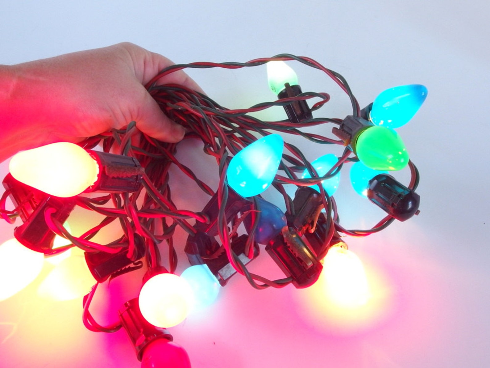 Vintage Christmas Holiday Indoor Lights 15 Light Strand Etsy