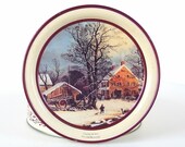 Vintage 1990's Currier and Ives Schwan's Tin - A Cold Morning