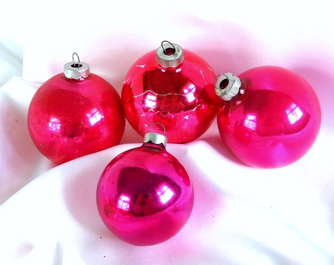 Hot Pink Christmas Ornaments 