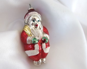 Vintage Santa Figural Japan Christmas Ornament