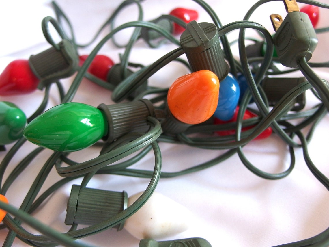 Vintage Christmas Holiday C7 Lights 15 Light Strand Etsy