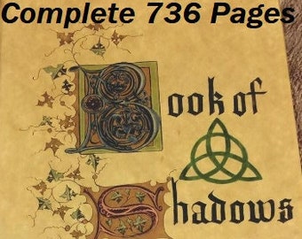 CHARMED BOOK Of SHADOWS, Complete 736 Pages Pdf Digital Grimoires, Witchcraft Bible Of Spells, Witch Full Charmed Book Of Shadows Plus Gift