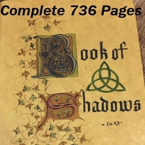 CHARMED BOOK Of SHADOWS, Complete 736 Pages Pdf Digital Grimoires, Witchcraft Bible Of Spells, Witch Full Charmed Book Of Shadows Plus Gift