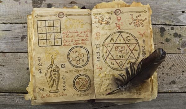 THE BOOK Of SOYGA 16th Century, Most Mysterious Antique Coded Letters Old Book, Alchemy, Wicca Book Of Shadows, Spells Magick Bible