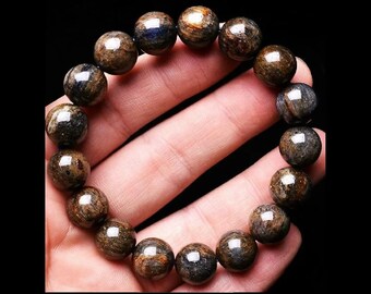 DUMORTIERITE BRACELET Natural With Natural Mineral Stones, Healing Crystal Bracelet, Occult Witchcraft Jewelry, Crystal Healing Meditation