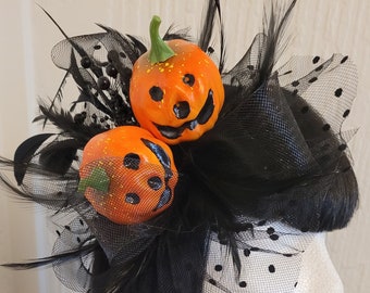 Halloween pumpkins cuties fascinator