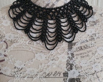 Black beaded Duchess necklace