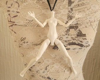 White ghost monster high body pendant necklace