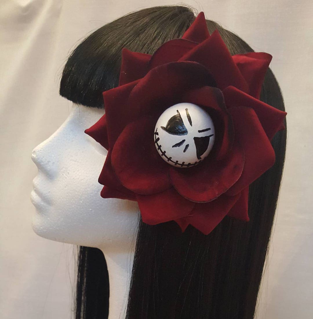 Beaupretty Steampunk Haarspange Mit Quasten – Rose & Zahnrad-Design, Gothic-Kopfschmuck In Rot