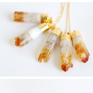 Citrine Necklace, Raw crystal necklace, natural crystal necklace, gemstone necklace, raw quartz necklace, natural stone necklace