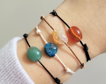 Crystal bead bracelet, crystal cord bracelet, bracelet for women, Healing bracelet, friendship bracelet, Anxiety Crystal Bracelet