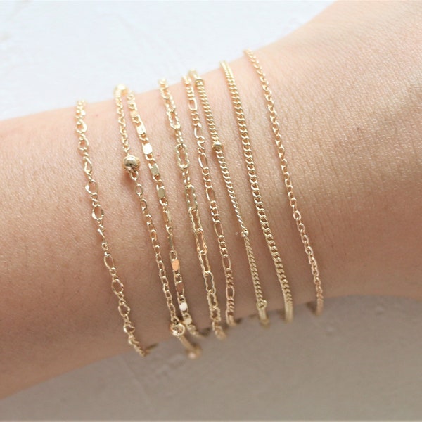 Gold chain bracelet, Minimalist bracelet, Dainty bracelet, Gold bracelet for women, Simple chain bracelet