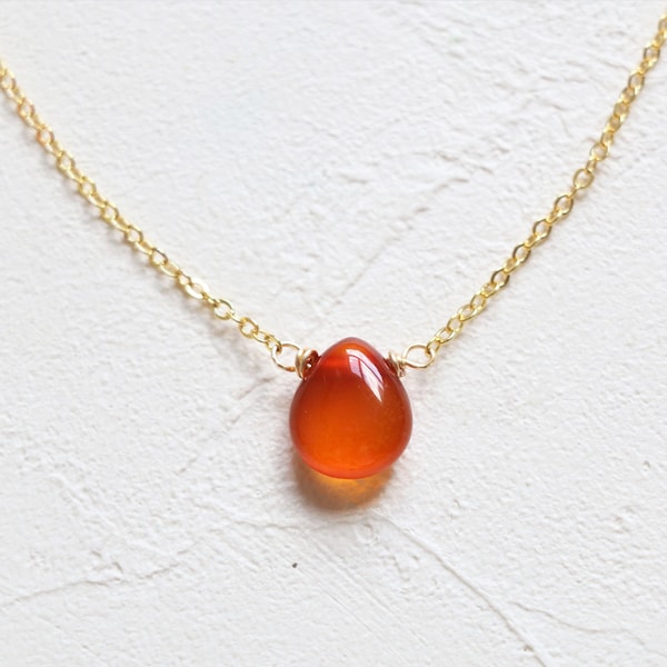 Carnelian Necklace, crystal necklace, natural crystal necklace, gemstone necklace, raw quartz necklace, crystal necklace gold fill