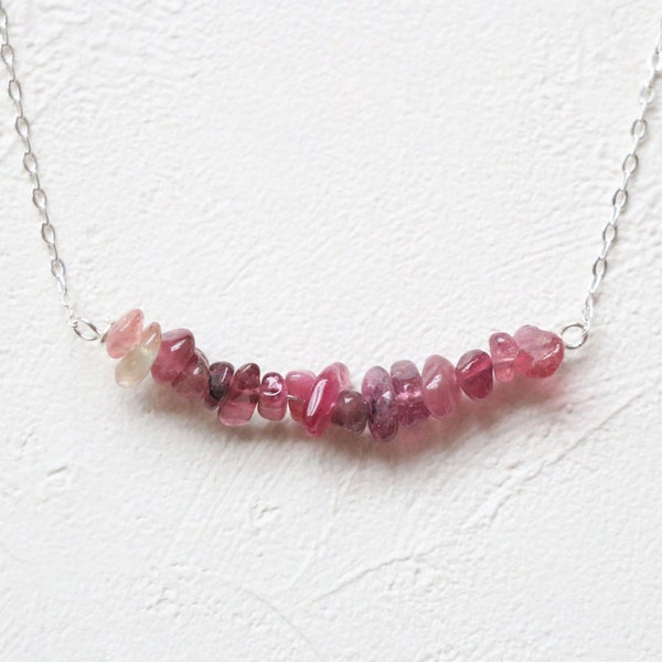 Red tourmaline Necklace, Raw crystal necklace, natural crystal necklace, gemstone necklace, raw quartz necklace, red choker 14k gold fill