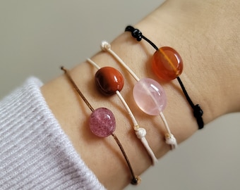 Crystal bead bracelet, crystal cord bracelet, bracelet for women, Healing bracelet, friendship bracelet, Anxiety Crystal Bracelet
