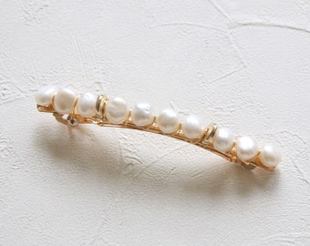 Pearl hair clip, Pearl barrette clip, pearl hair accessory, bridal hair accessory, wedding hair comb, bridesmaid hair accessory pearl