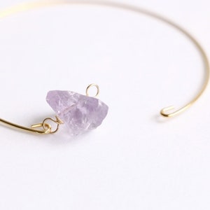 Raw crystal bracelets