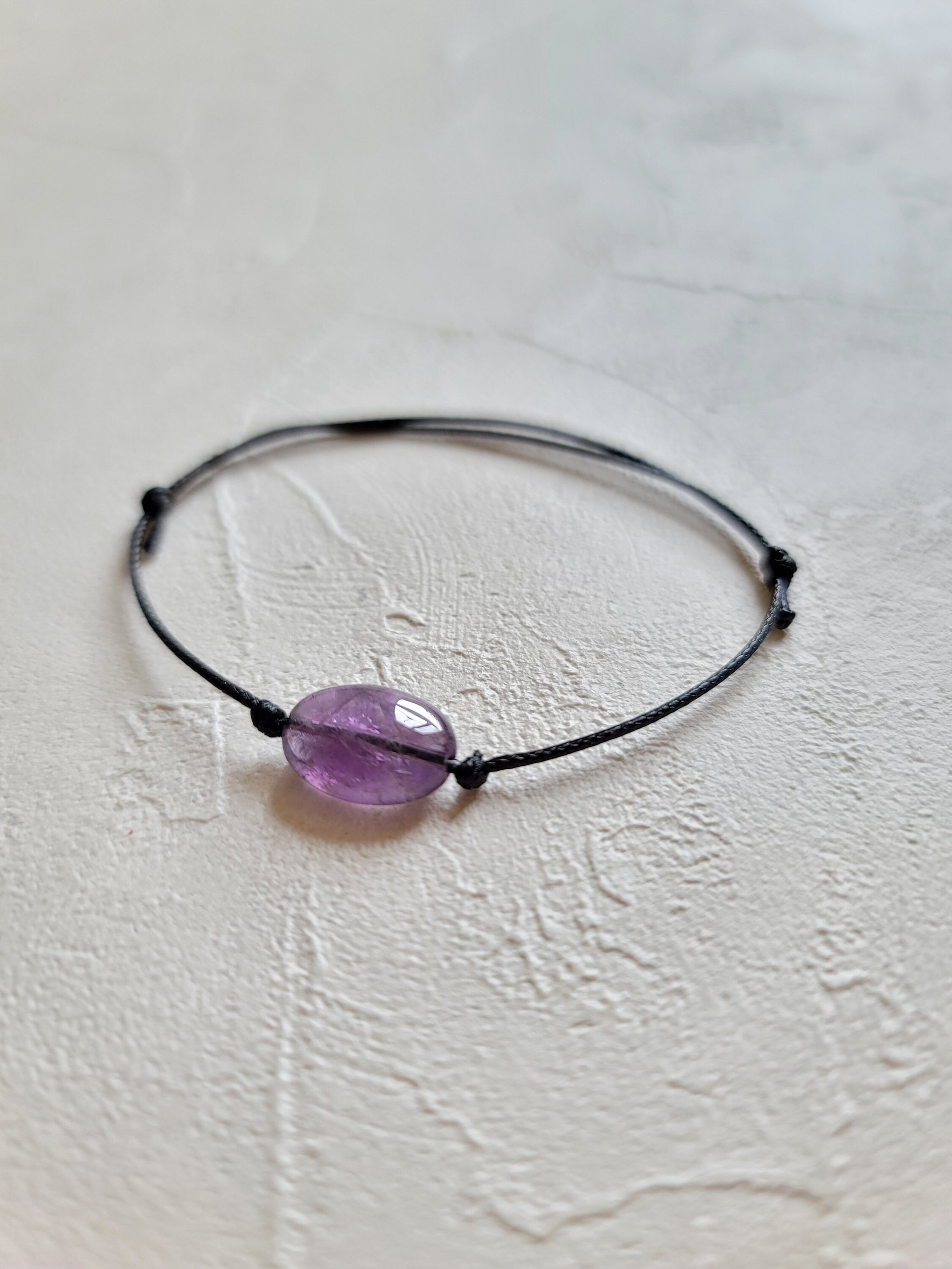 Amethyst Kordel Armband, Seil Armband, verstellbares Armband, Edelstein Armband, Kristall Armband, Kristall Kordel Armband, Seil Armband Frauen