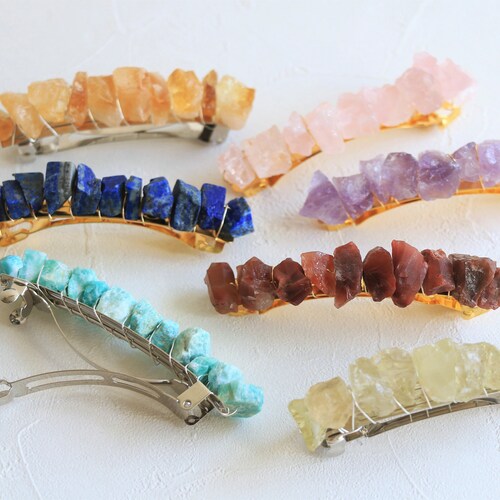 Lapis Lazuli Hair Clip Crystal Barrette Clip Gemstone Hair Etsy Hong Kong