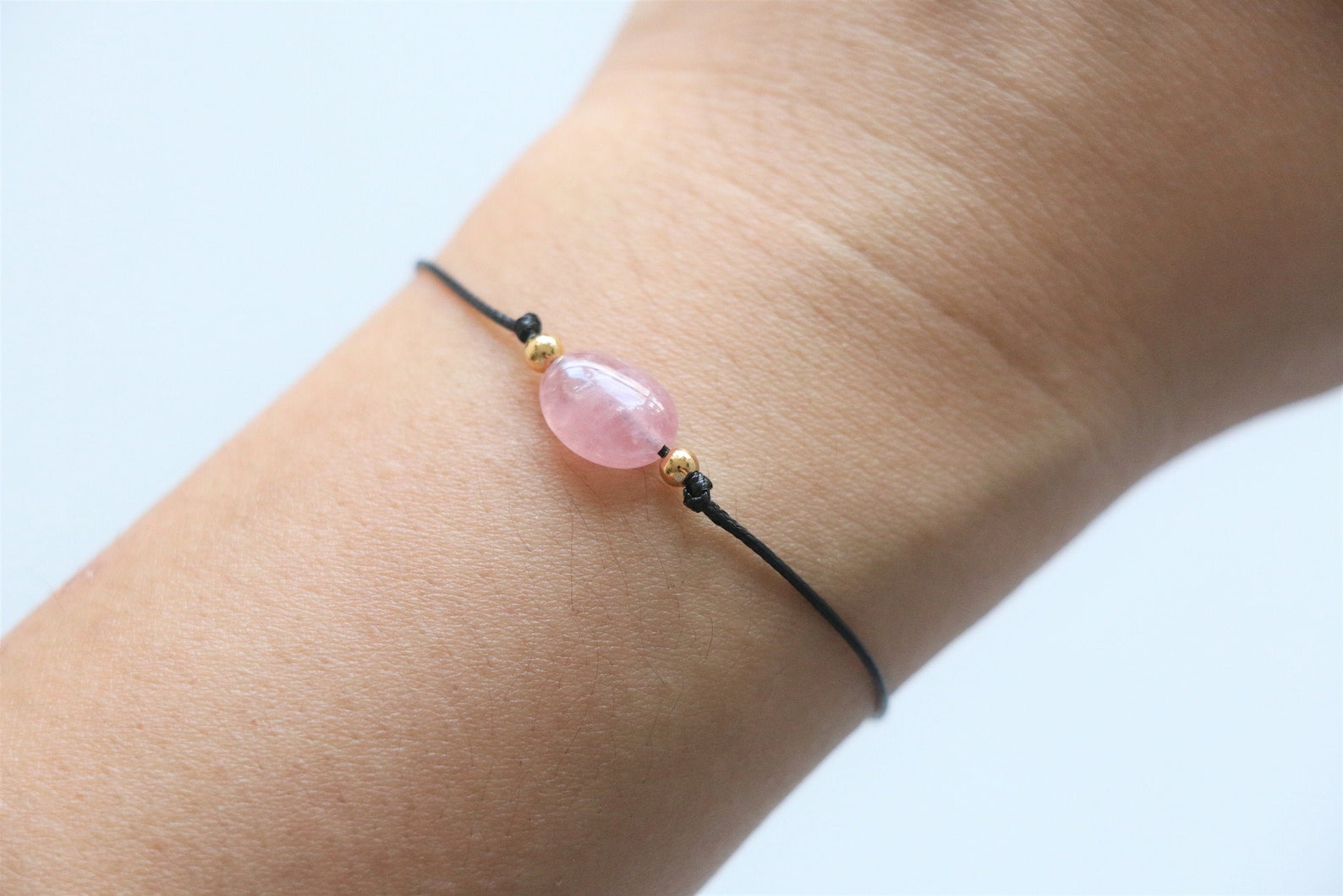 Rose quartz bracelet Gemstone bracelet crystal bracelet Etsy