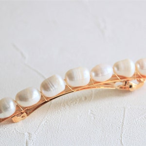 Pearl hair clip, Pearl barrette clip, pearl hair accessory, bridal hair accessory, wedding hair comb, bridesmaid hair accessory pearl