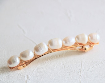 Pearl hair clip, Pearl barrette clip, pearl hair accessory, bridal hair accessory, wedding hair comb, bridesmaid hair accessory pearl