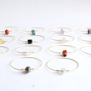 Raw crystal bracelets