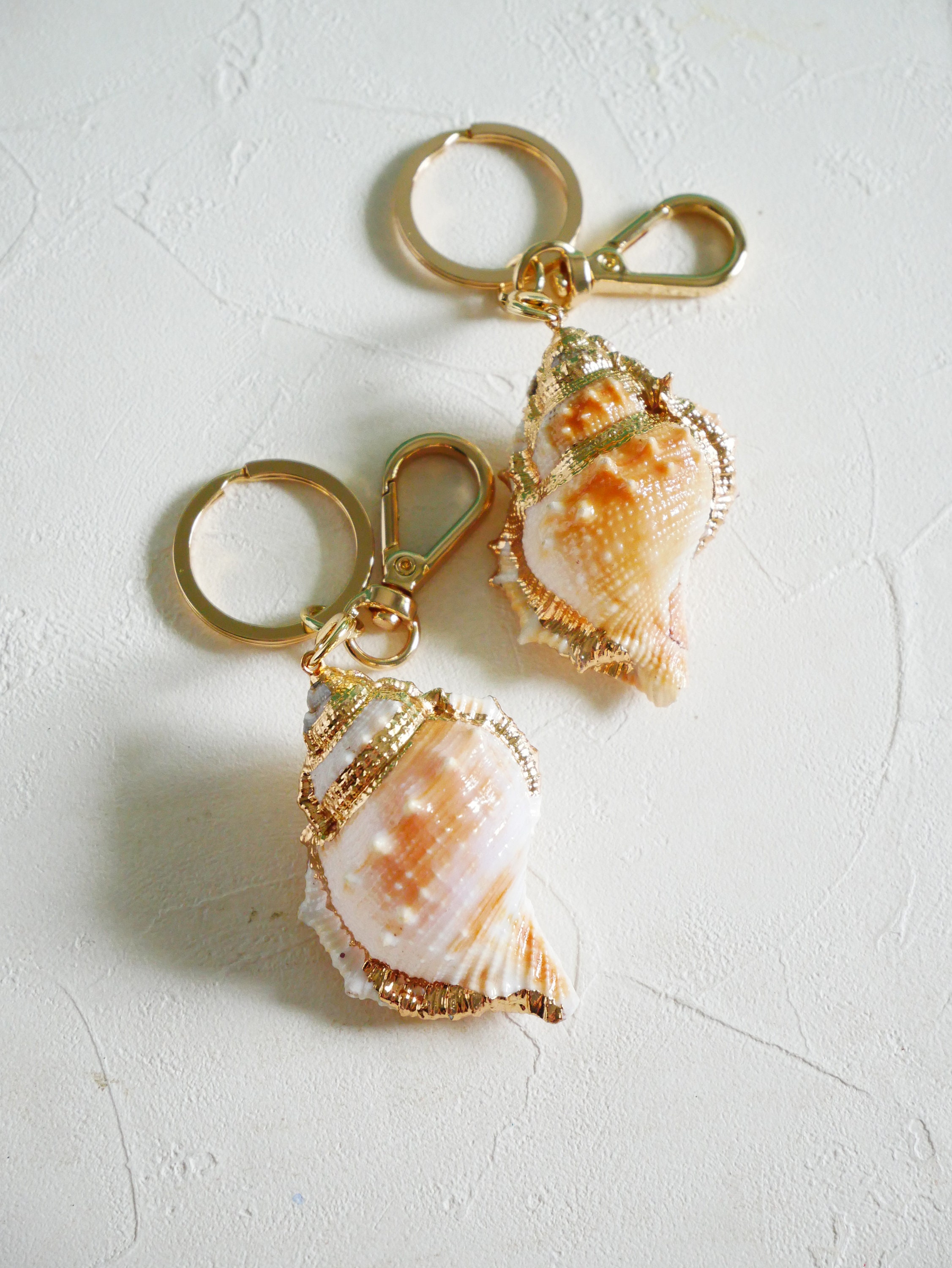 Seasshell Accessory Shell Keychain, Natural Seashell, Ocean Gift, Ocean Accessory, Beach ...