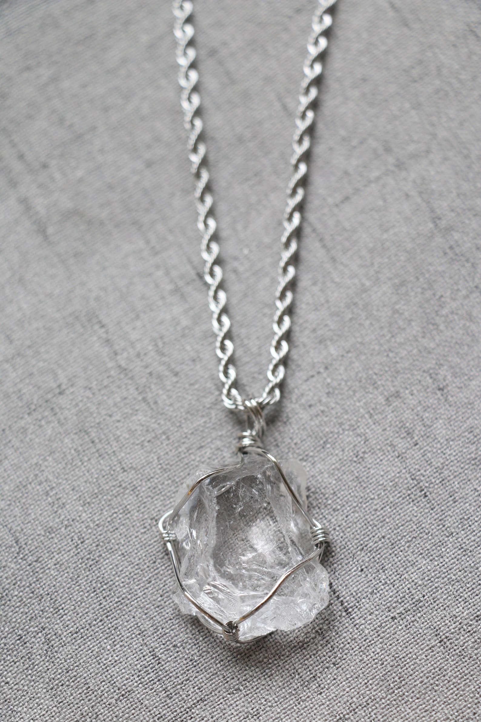 Raw Quartz Necklace Raw Crystal Necklace Crystal Necklace Etsy