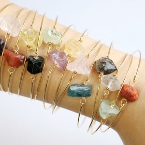 Raw crystal bracelets