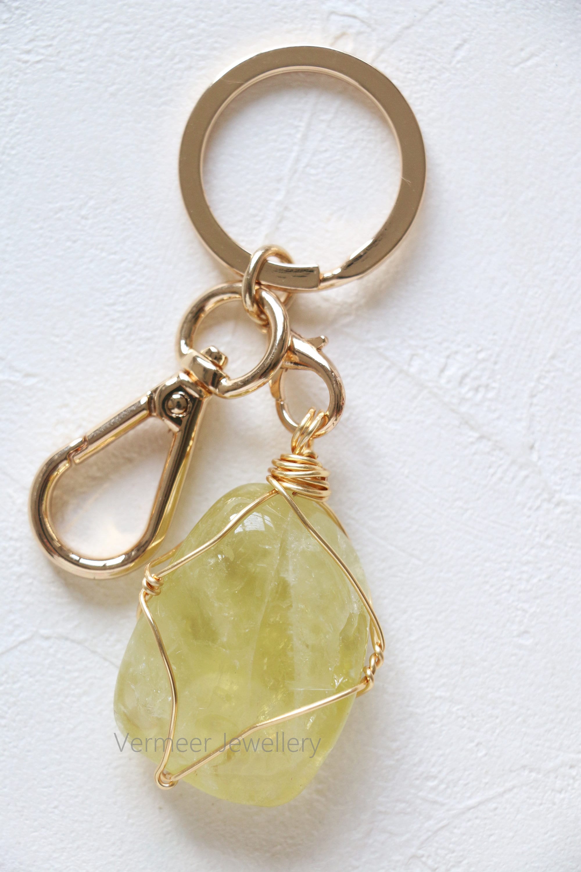 Citrine Keychain, Gemstone Keychain, Natural Stone Keychain, Crystal ...