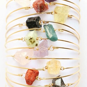 Raw crystal bracelets