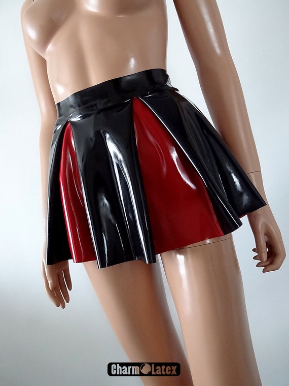 Jupe Courte Plissée En Latex - Etsy Israel