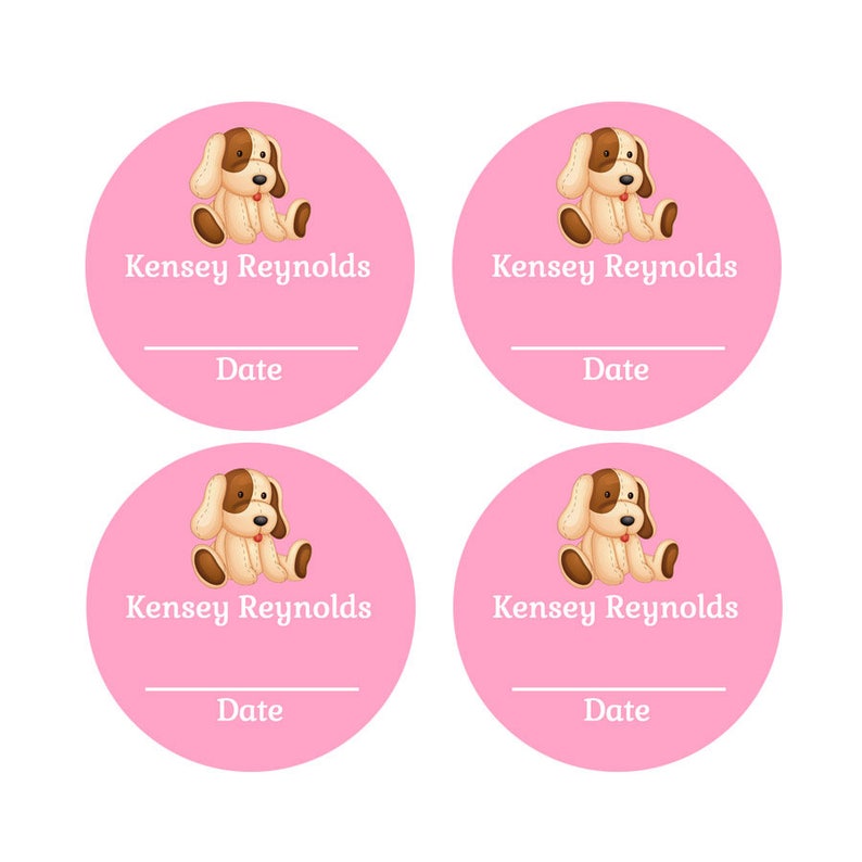 Puppy Removable Labels Personalized Labels Removable Baby Bottle Labels 180ct Disposable Date Name Labels Daycare Removable Labels