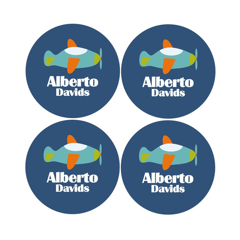 Airplane Waterproof Label- School Name Labels Dishwasher Safe Labels Schools Supply Labels Daycare Labels