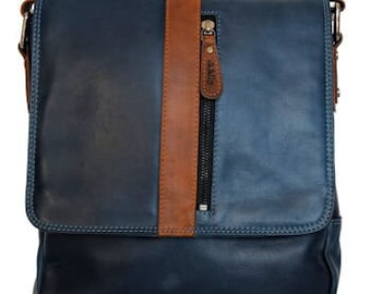 1750 blue/brown messenger bag