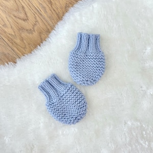 MODÈLE DE TRICOT Mitaines pour bébé x Anglais x Deutsch x Modèle de mitaines facile x Modèles de tricot pour bébés image 3