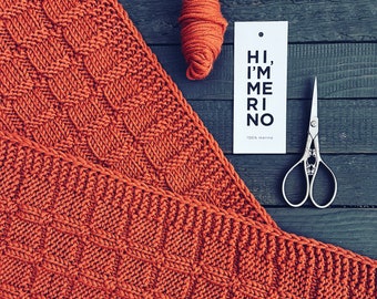 KNITTING PATTERN - Ruvo Blanket - Easy Blanket Pattern - Beginner Friendly Knitting Patterns - English - German