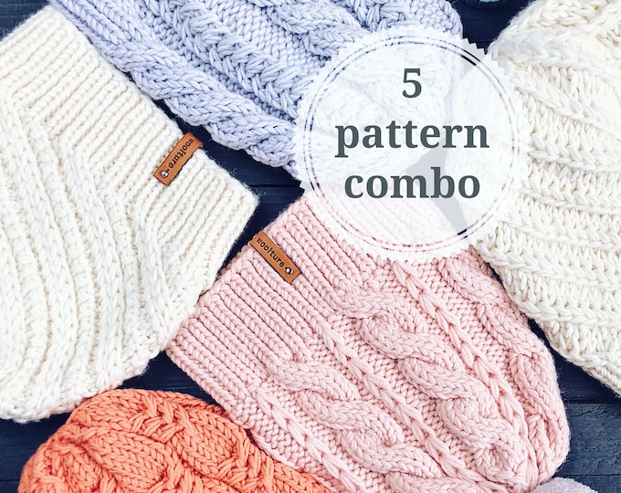 KNITTING PATTERN Top Knot Baby Beanie X Easy Hat Pattern X Etsy Canada