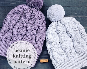 KNITTING PATTERN - HARPER Beanie by Woolture