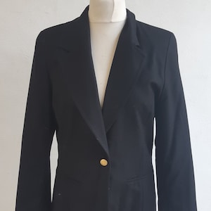 Vintage 1990&#39;s Black Blazer Coat By Pola size Medium
