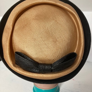Vintage hat 40s 50s sisal straw hat Made in United Kingdom by Graham Smith for Kangol