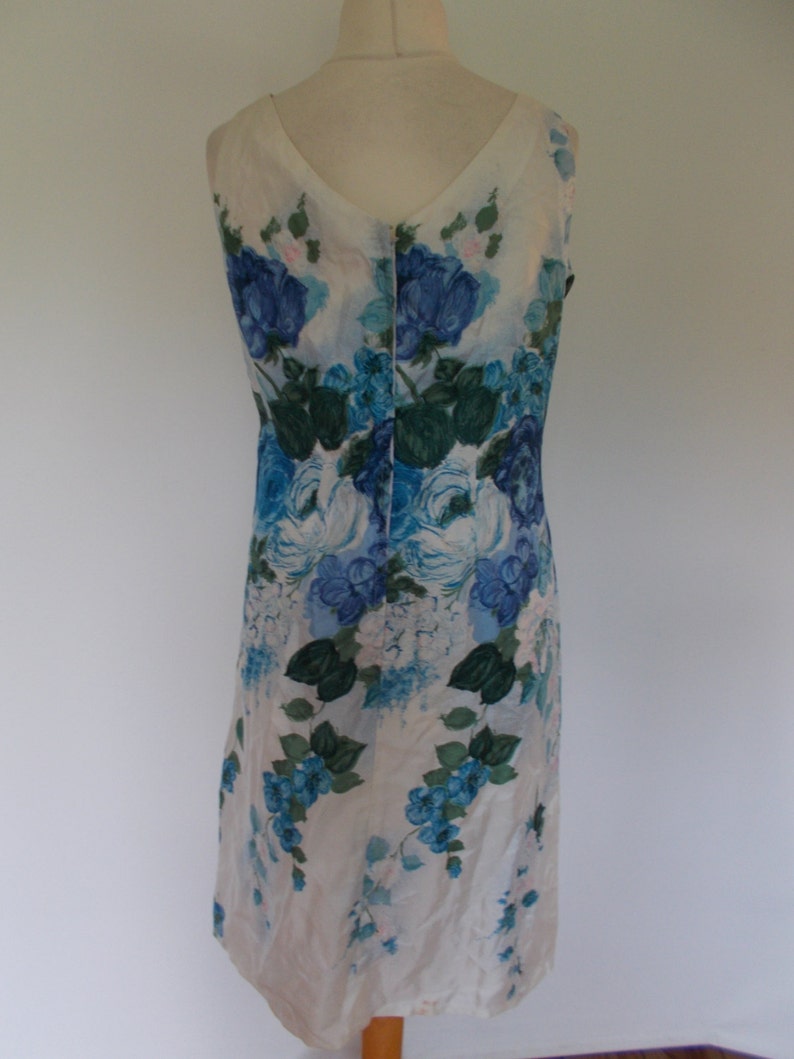Vintage 50s Dress by Victor Josselyn Floral Faux Silk V Neck - Etsy