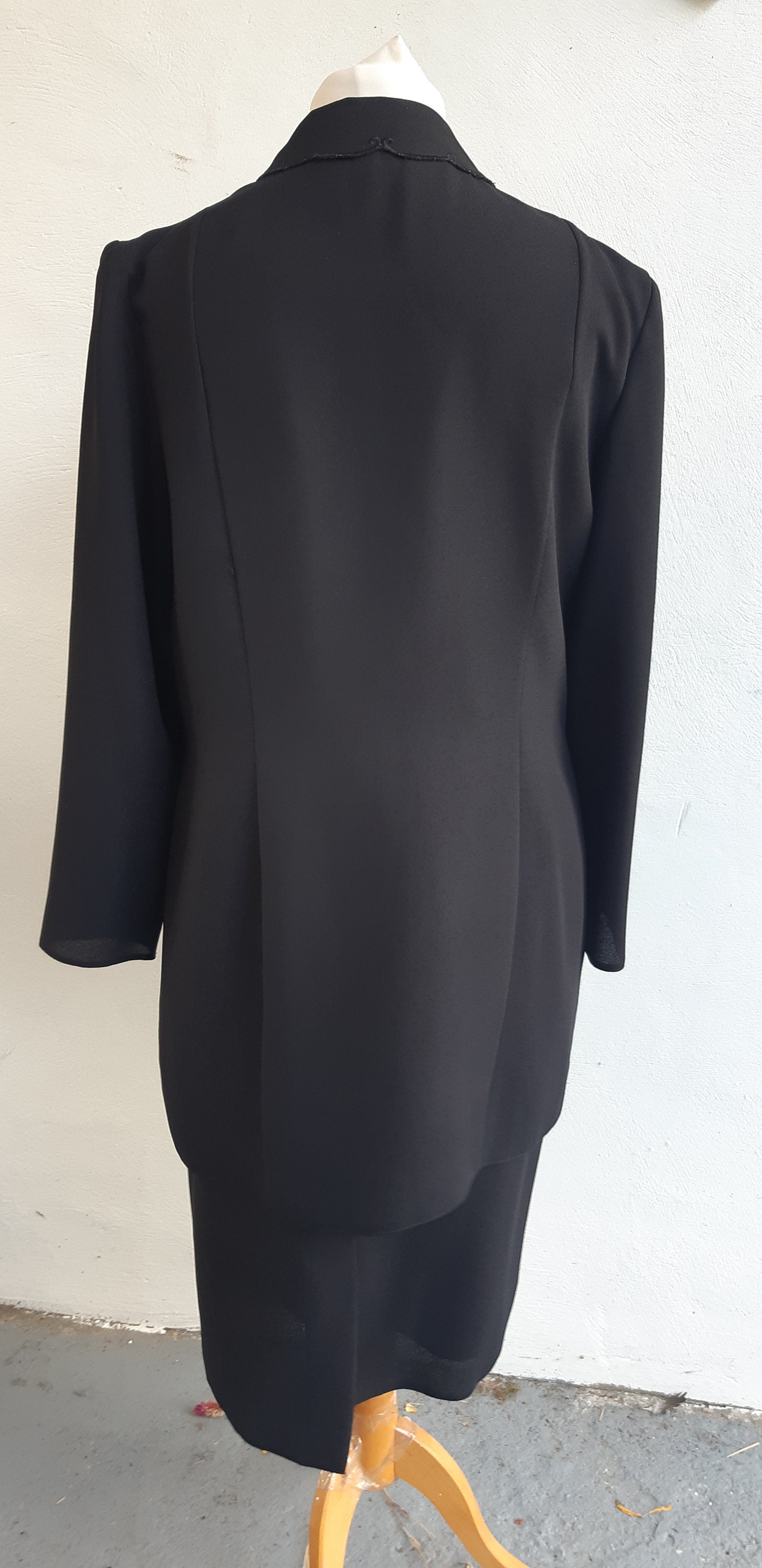 Vintage Mark Angelo Black Skirt Suit With Embroidered Size - Etsy UK