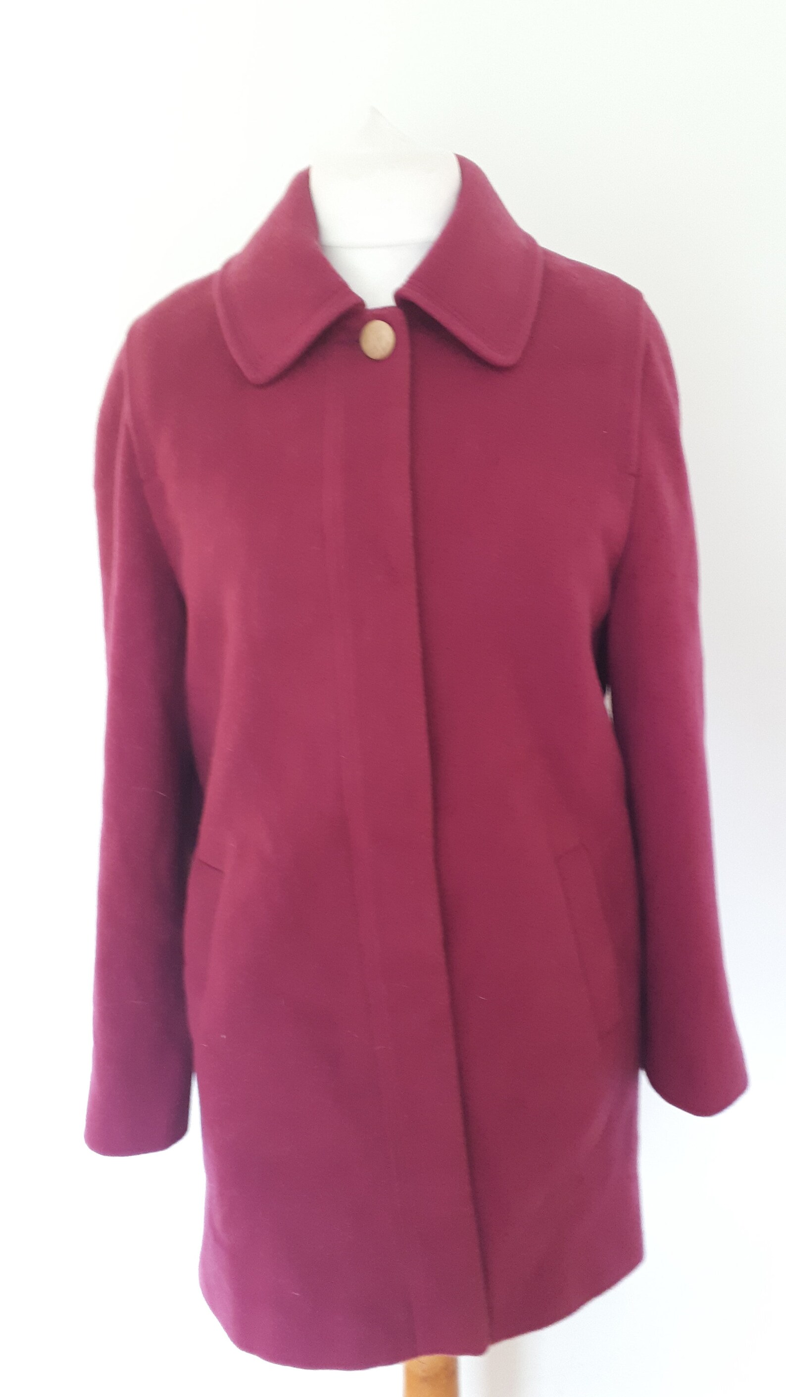 Vintage Pink Wool Cashmere Mix Coat Kesta of London Size Etsy UK
