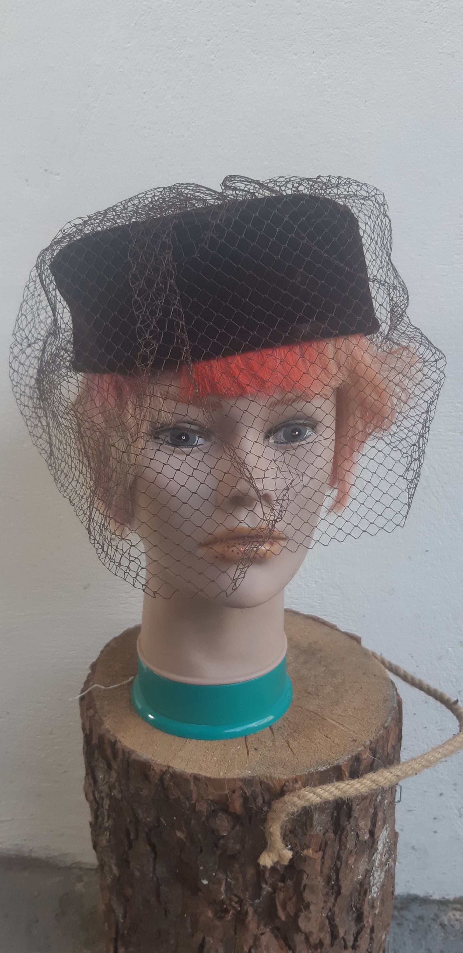 Chapeau Fascinator Femme Vintage - Voile Maille, Nœud Perles, Pince à Cheveux - Pour Mariage, Thé, Courses, Fêtes - 10