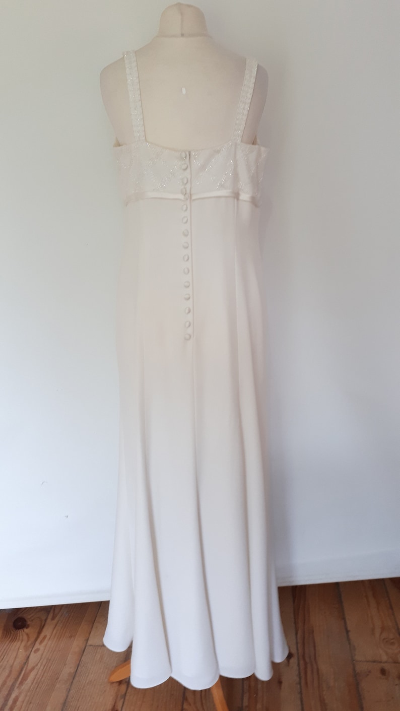 Vintage 90s Wedding dress cream Victoria Lane By Ronald Etsy