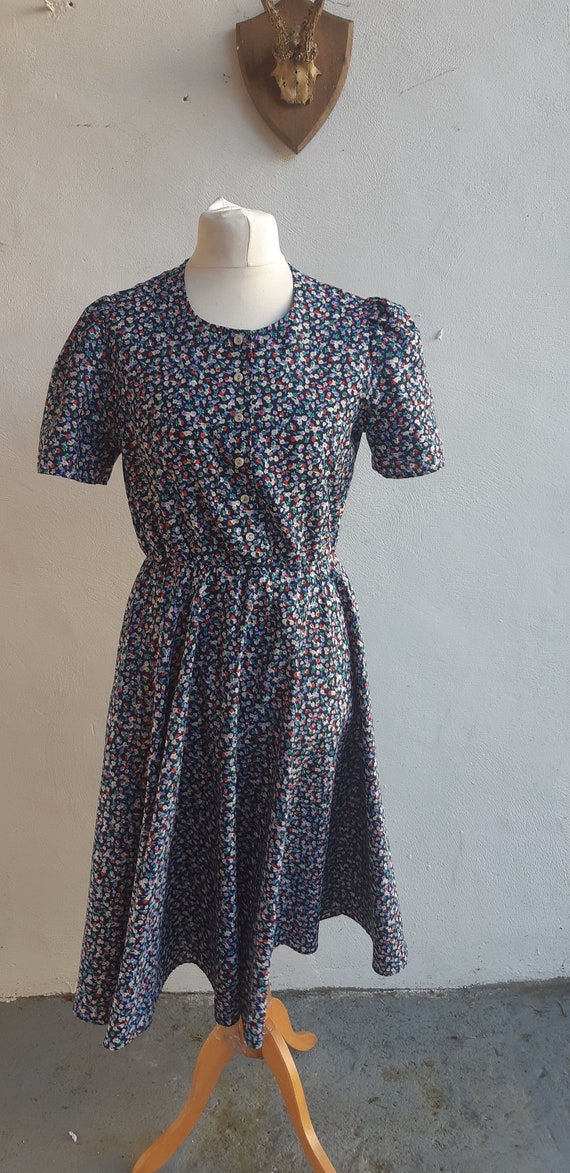 Vintage St Michael 90s ditsy floral tea dress buttons to elasticated waist size medium to large Vintage St Michael 90s ditsy floral tea dress buttons to elasticated waist size medium to large